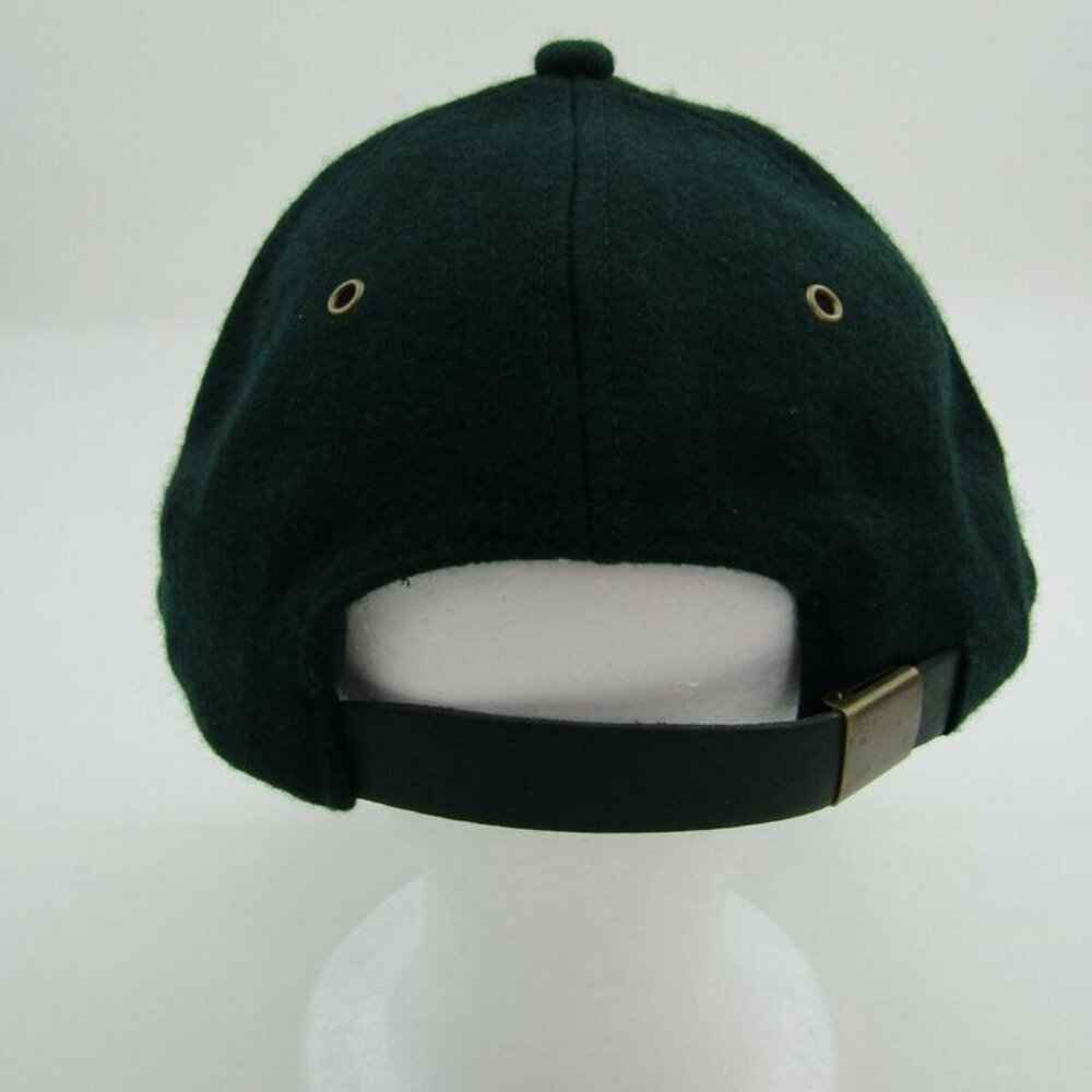 Mega Cap Hat Vintage Solid Plain Strap Back Green… - image 3